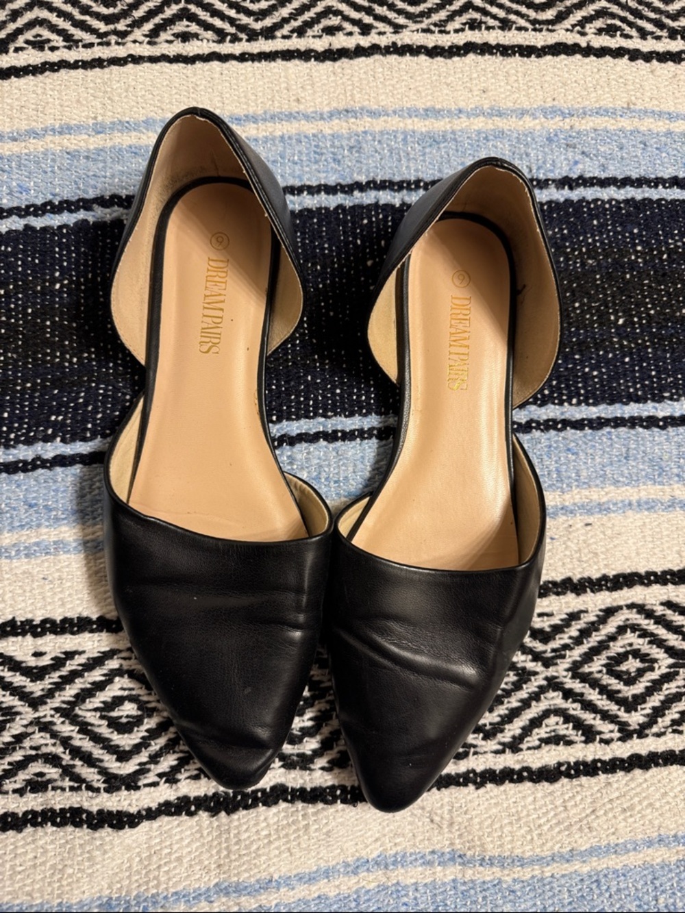 Dream Pairs Black Pointed D'Orsay Loafers